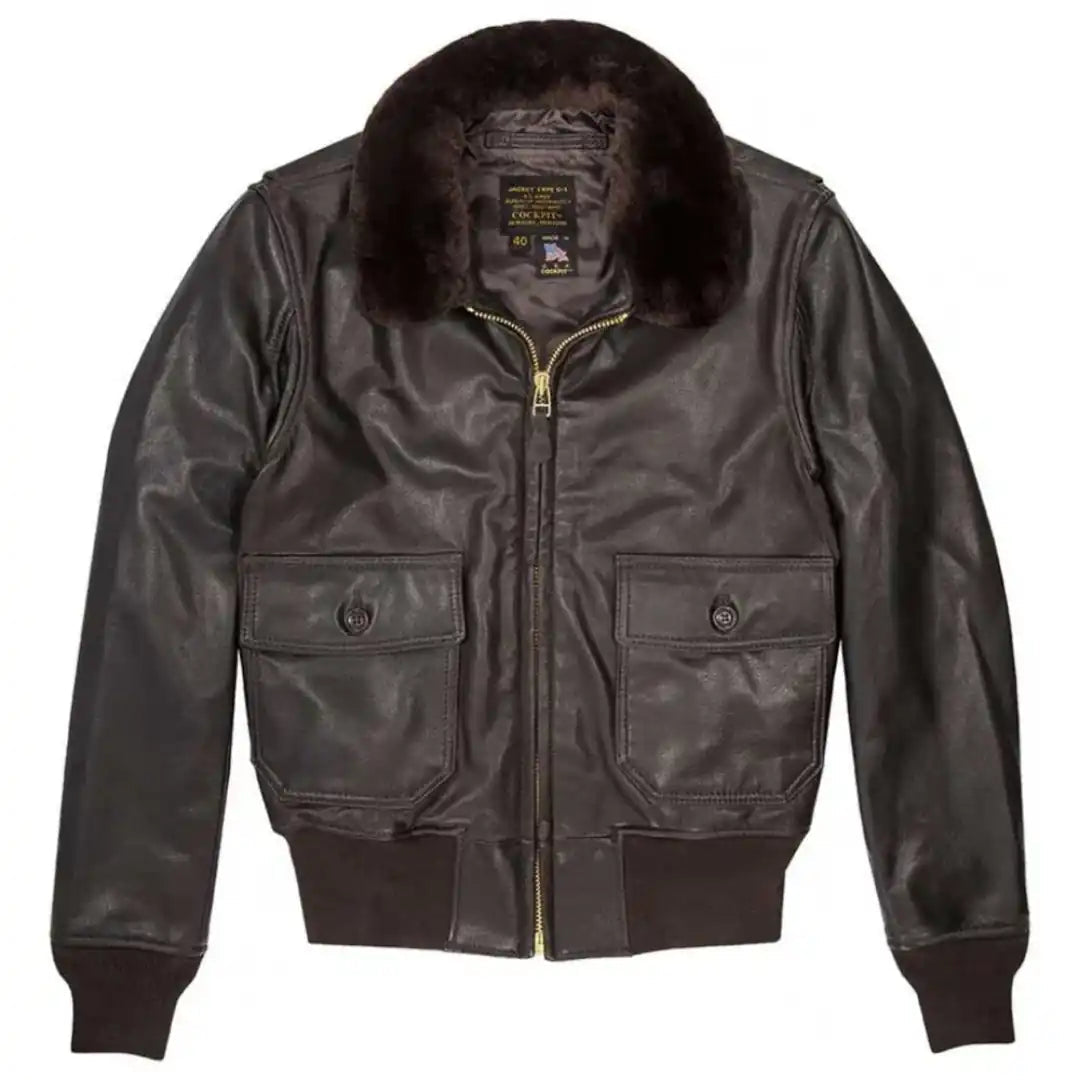 G-1 USN フライトジャケット USN G1 Leather Flight Jacket | Men's Goatskin Leather Jacket