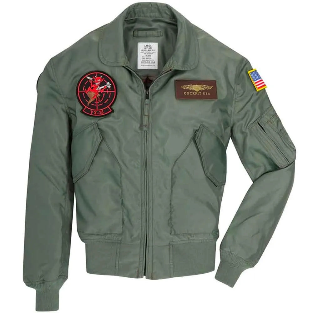 Cockpit USA Men’s Top Gun Maverick CWU-36/P Nylon Flight Jacket | Made in USA