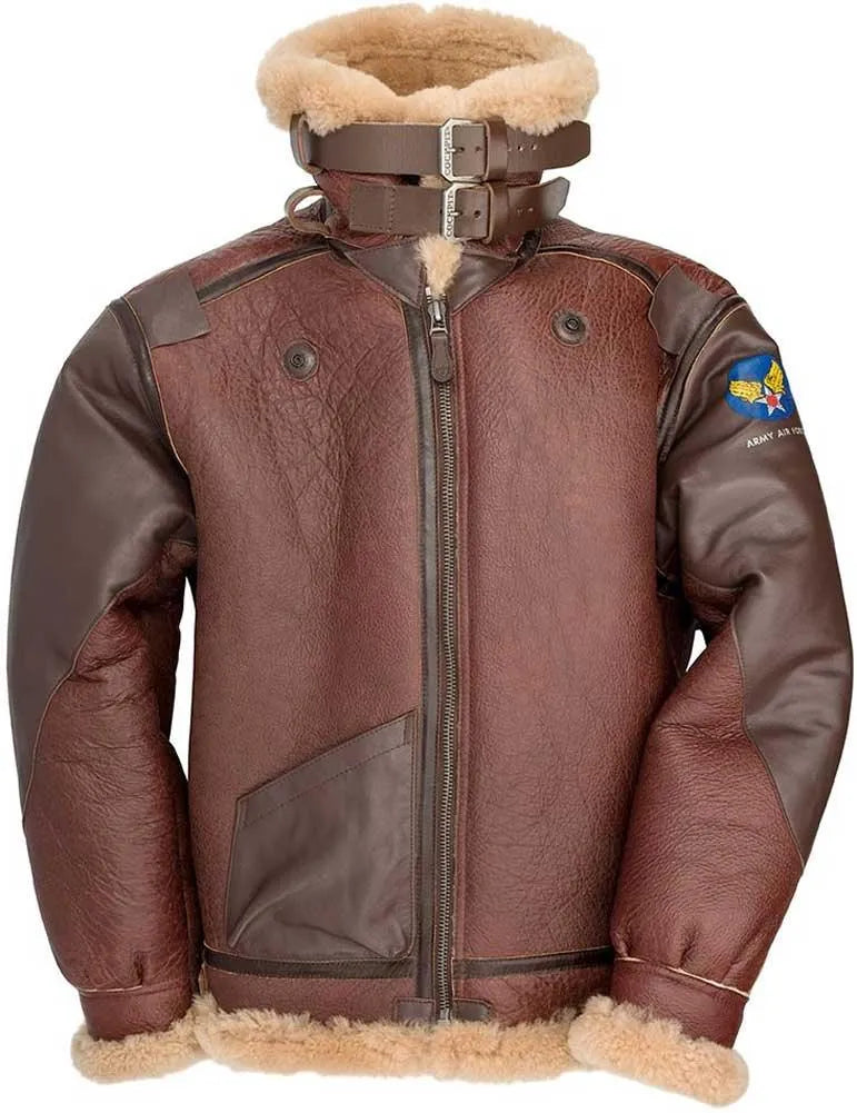 Cockpit USA Men's Pearl Harbor Reproduction B-3 Sheepskin Bomber Jacket
