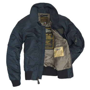 Cockpit USA Men's USN Fighter Weapons Nylon Flight Jacket - Navy Front