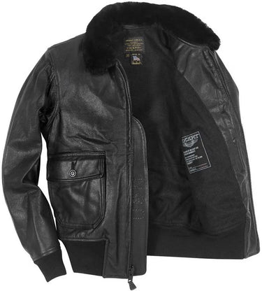 Cockpit USA Mens USN Submariner G-1 Leather Flight Jacket (Black) - Legendary USA