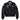 Alternate front of the Cockpit USA Movie Heroes Black Stealth Nylon Flight Jacket showing full patches and details made in USA