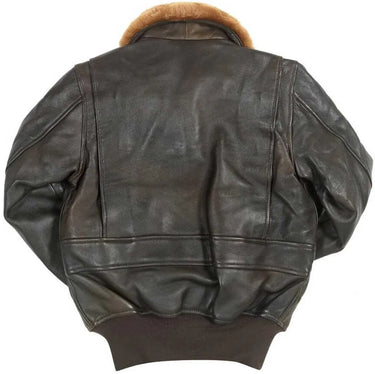 Back view of Cockpit USA Women’s G-1 Lambskin Leather Flight Jacket