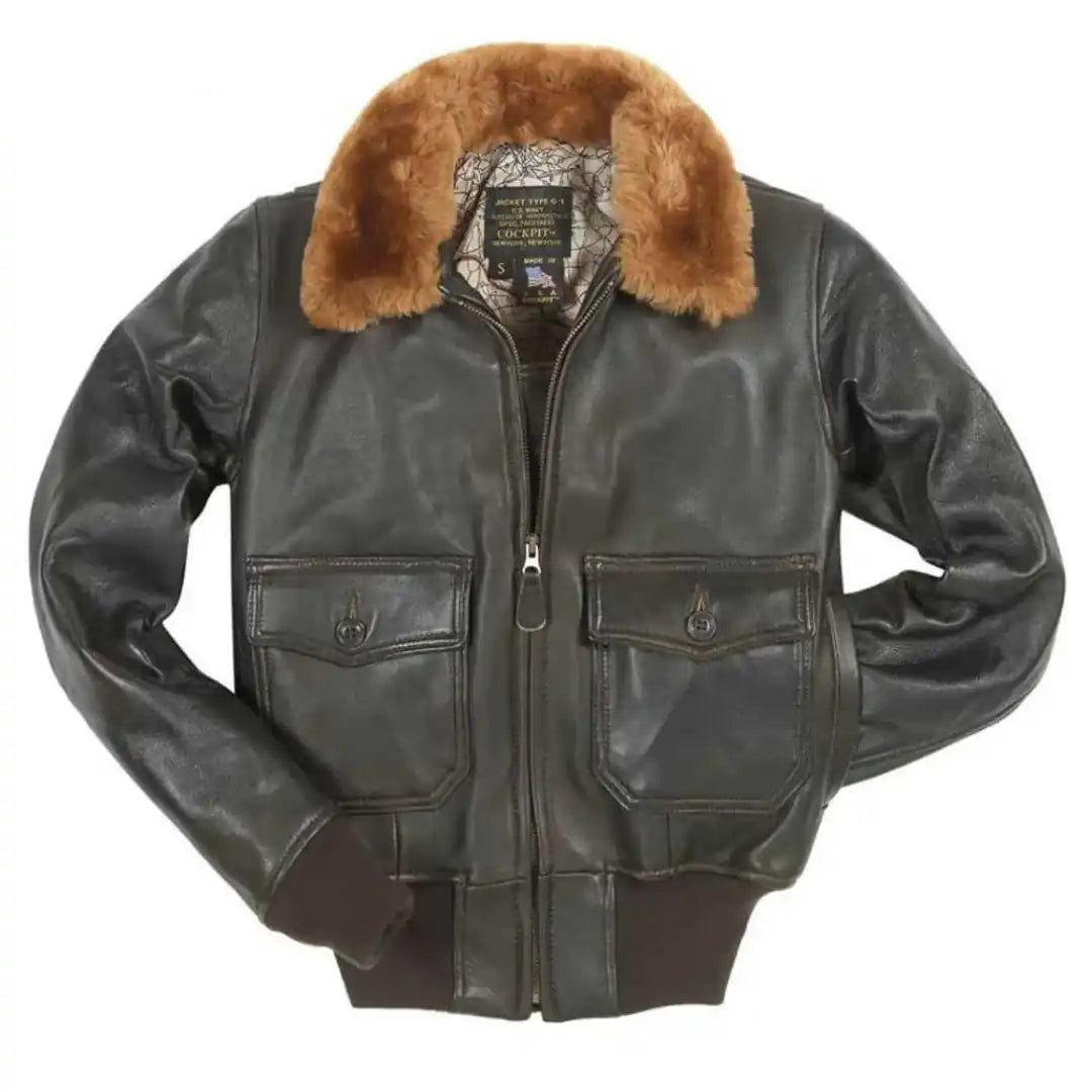 The mouton collar and flap pockets