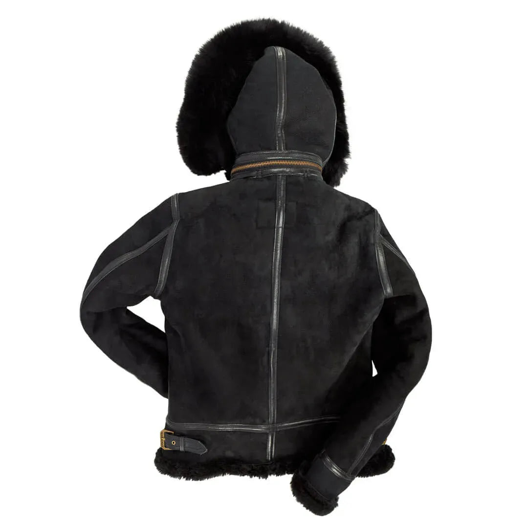 The detachable fur-lined hood