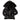 Cockpit USA Women’s Hooded B-3 Bomber Jacket in black color suede, front view with fur-trimmed hood made in USA