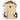 Interior cream shearling lining of the Cockpit USA Women’s Hooded B-3 Bomber Jacket in brown
