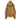 Rear view of the tan Cockpit USA Women’s Hooded B-3 Bomber Jacket with fur hood