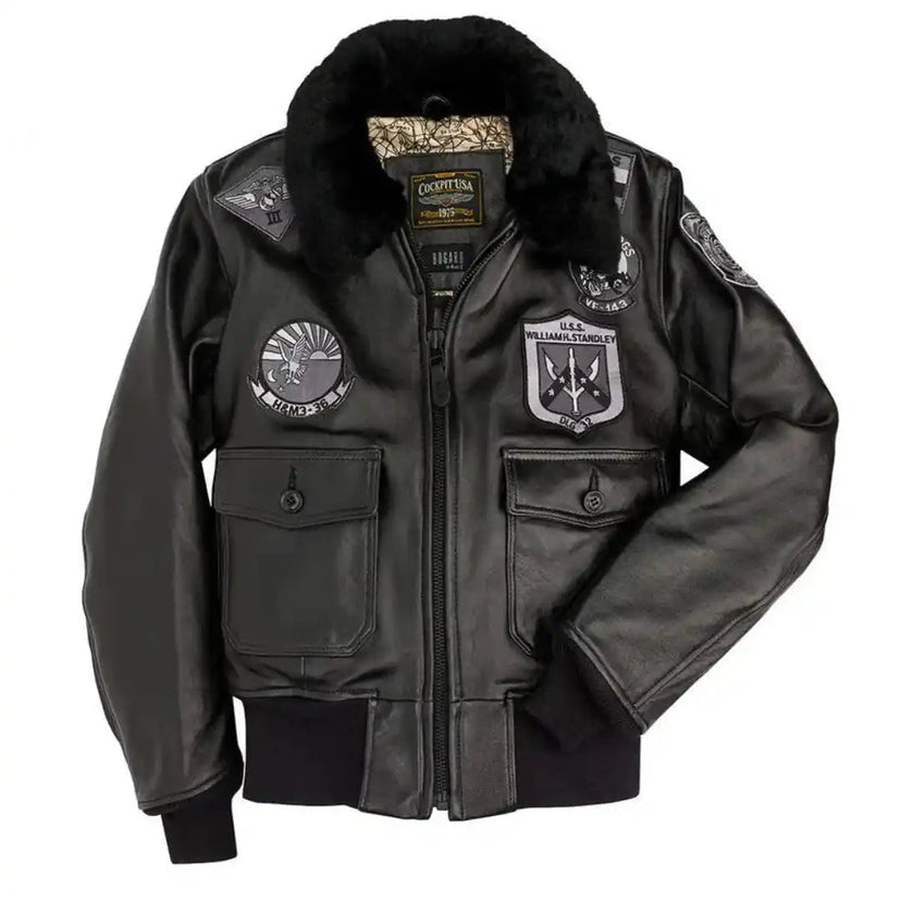 Black antique lambskin, tonal patches