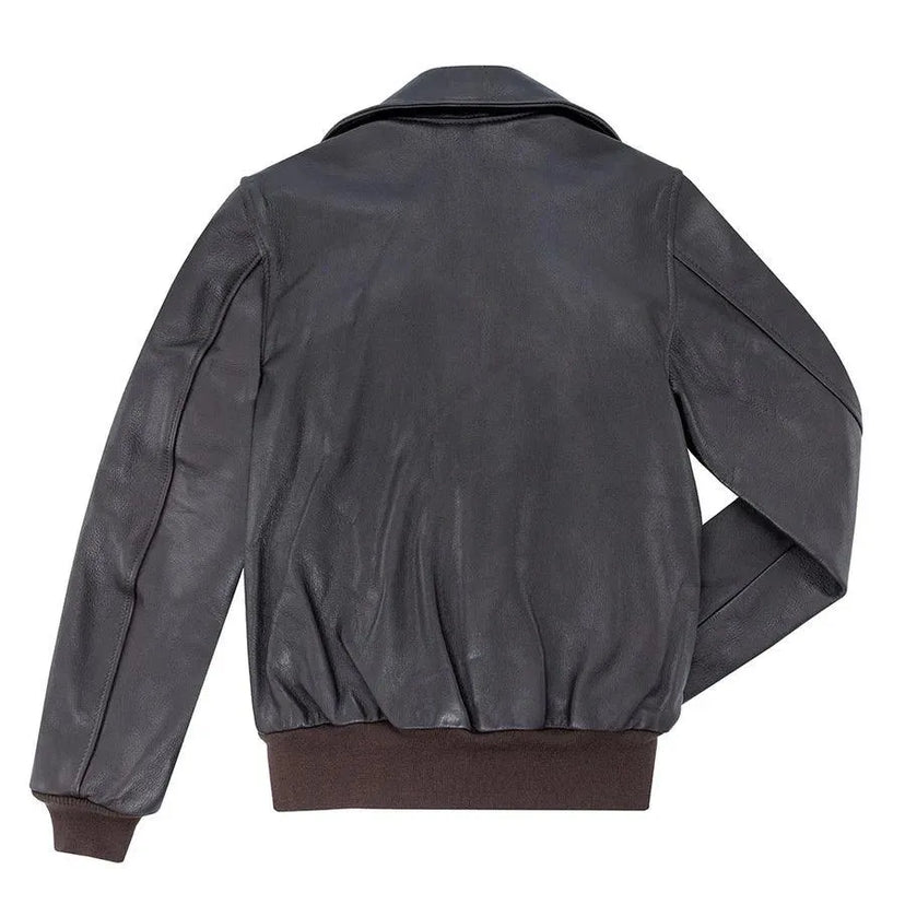 Back view of the Women's 21st Century A-2 Jacket in full-grain leather., made in USA