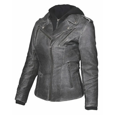 Main product view of Stella - Ladies 3-in-1 Leather Jacket by Derringer Leather, shown on plain studio background
