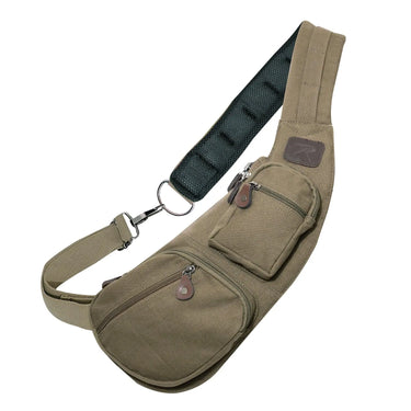 Front view of Crossbody Canvas Sling Bag, premium product view, showing product detail