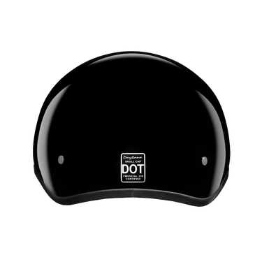 Daytona Skull Cap Half Shell Motorcycle Helmet - Beanie Style - Hi-Gloss Black | DOT Approved
