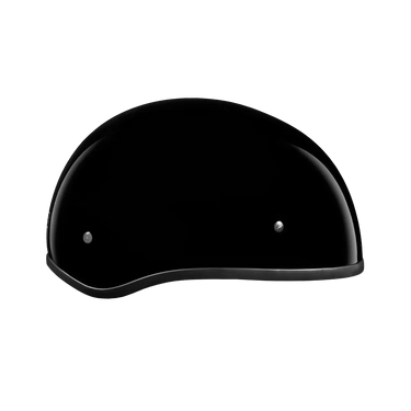Daytona Skull Cap Half Shell Motorcycle Helmet - Beanie Style - Hi-Gloss Black | DOT Approved