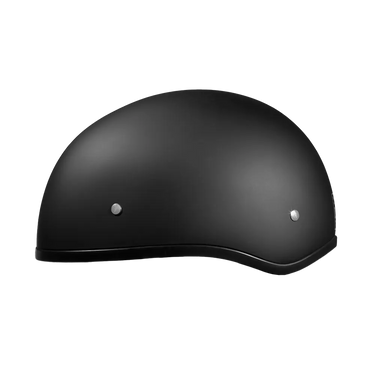 Daytona Skull Cap Half Shell Motorcycle Helmet - Beanie Style - No Visor - Dull Black | DOT Approved