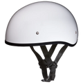 Daytona Skull Cap Half Shell Motorcycle Helmet - Beanie Style - Hi-Gloss White | DOT Approved
