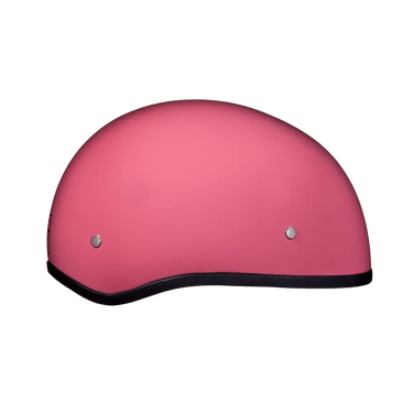 Daytona Skull Cap Half Shell Motorcycle Helmet - Beanie Style - Hi-Gloss Pink | DOT Approved