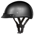 Daytona Skull Cap Half Shell Motorcycle Helmet - Beanie Style - Gun Metal Grey Metallic | DOT Approved