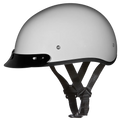 Daytona Skull Cap Half Shell Motorcycle Helmet - Beanie Style - Pearl White | DOT Approved