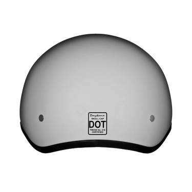 Daytona Skull Cap Half Shell Motorcycle Helmet - Beanie Style - Pearl White | DOT Approved