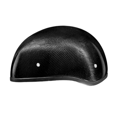 D.O.T. Daytona Skull Cap W/O Visor- Grey Carbon Fiber