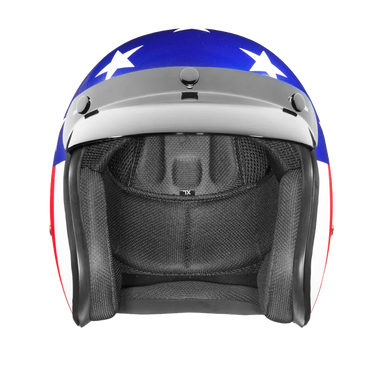 Daytona Cruiser Open Face Motorcycle Helmet Visor & Graphics Captain America, a cruiser - graphics