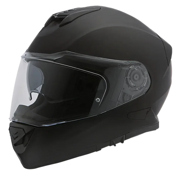 Daytona Detour Full Face Motorcycle Helmet Dual Visor Dull Black in black