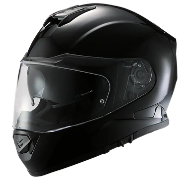 Daytona Detour Full Face Motorcycle Helmet Dual Visor Hi-Gloss Black in black