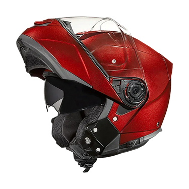 Daytona Glide Modular Motorcycle Helmet Bluetooth Ready, Dual Visor Black Cherry in black