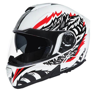 Daytona Glide Modular Motorcycle Helmet Bluetooth Ready, Dual Visor Phoenix, a glide - graphics