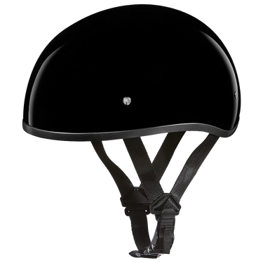 Daytona Skull Cap Half Shell Motorcycle Helmet Beanie Style Hi-Gloss Black in black — view 1 of 11