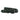 Black leather belt with green contrast diamond stitching and steel buckle, Made in USA