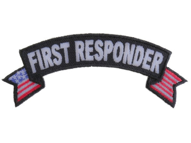 First Responder US Flag Small Rocker Patch