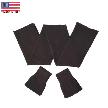 Brown replacement sleeve cuffs and waistband kit for flight jackets, made in USA