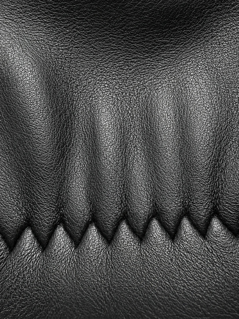 Detail view of the Classic Short Wrist Touchscreen Deerskin Gloves highlighting its features made in USA