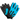Legendary 'Spitfire' Black/Neon Blue Flame Deerskin Short Wrist Touchscreen Motorcycle Gloves