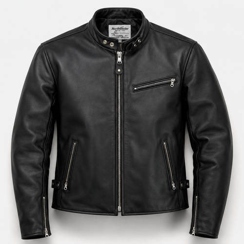 BECK® 732 Northeaster Flying Togs Black Genuine Horsehide Motorcycle Jacket