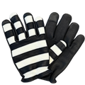 Legendary 'Jail Break' Black/White Deerskin Short Wrist Touchscreen Motorcycle Gloves
