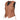 Front-facing view of Leah - Ladies Brown Leather Vest, shown on plain studio background