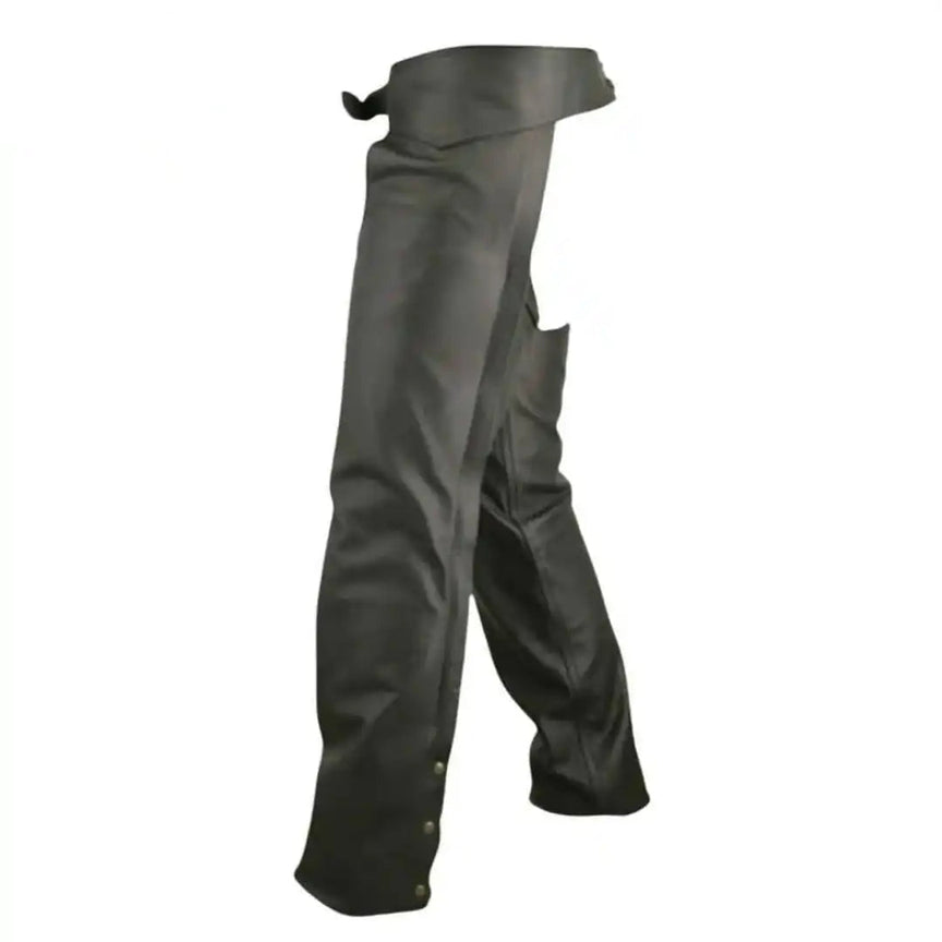 Legendary Bad Ass Leather Motorcycle Chaps - Black
