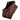 Folded view of brown leather chaps showing interior construction and waistband detail, Made in USA