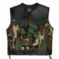 Legendary Camo Club Cordura & Leather Motorcycle Vest