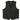 Front view of the Legendary Club Style men's leather motorcycle vest with button closure and side lacing
