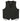 Front view of the Legendary Club Style men's leather motorcycle vest with button closure and side lacing