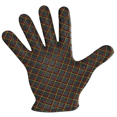 Back view of Legendary Deerskin Gloves, Made in USA, featuring custom double-diamond stitching pattern