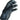 Side view of black perforated deerskin glove top with detailed stitching, made in USA