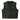 Front view of Legendary LowLife cropped leather motorcycle vest with dual concealed carry pockets, made in USA