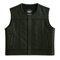 Legendary Lowlife NCP Black Cropped Fitted Leather Club Style Motorcycle Vest
