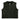 Cropped front view of Legendary LowLife NCP black leather motorcycle club vest with clean lines and no collar, made in USA