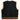 Back view of Legendary LowLife Canvas and Leather Cropped Motorcycle Vest in black with brown trim, made in USA